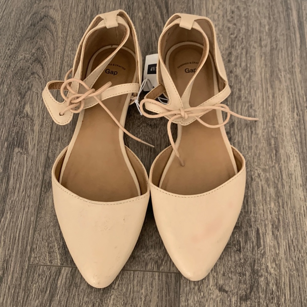 Beige flats
